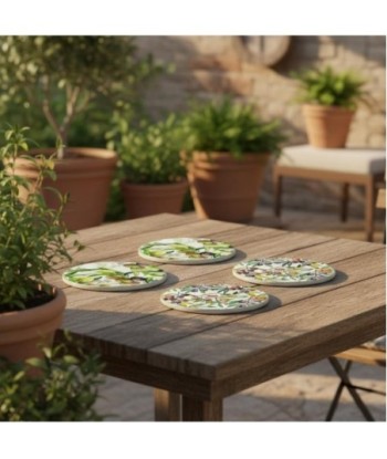 Posavasos Decorativos Olivo, Juego de 4 Piezas, Diseño Único y Elegante para Cocina, Sala de Estar, Regalo Perfecto