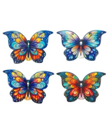 Posavasos de Cerámica Mariposa, Set de 4, Diseño Multicolor, Decoración para Hogar, Regalo Perfecto para Cualquier