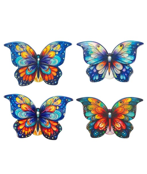 Posavasos de Cerámica Mariposa, Set de 4, Diseño Multicolor, Decoración para Hogar, Regalo Perfecto para Cualquier