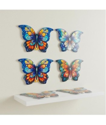 Posavasos de Cerámica Mariposa, Set de 4, Diseño Multicolor, Decoración para Hogar, Regalo Perfecto para Cualquier