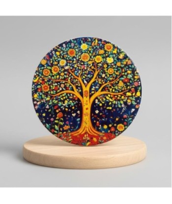 Posavasos Decorativos Árbol de la Vida, Juego de 4, Diseño Único, Protección de Superficies, Regalo Perfecto