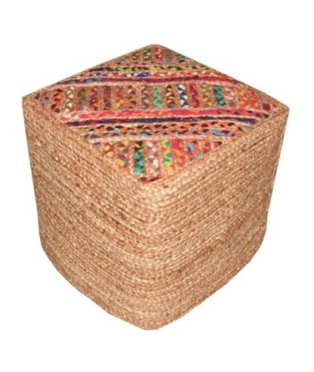 Puff Decorativo Cuadrado para Hogar, Asiento Versátil, Ideal para Sala, Dormitorio, Hecho a Mano, Diseño Elegante