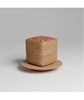 Puff Decorativo Cuadrado para Hogar, Asiento Versátil, Ideal para Sala, Dormitorio, Hecho a Mano, Diseño Elegante