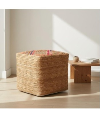 Puff Decorativo Cuadrado para Hogar, Asiento Versátil, Ideal para Sala, Dormitorio, Hecho a Mano, Diseño Elegante