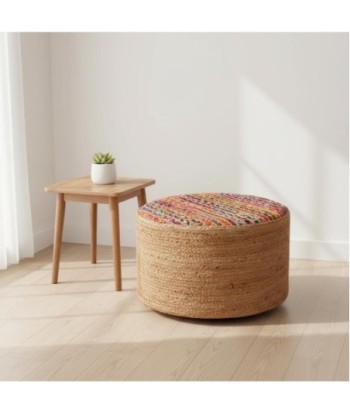 Puff Decorativo Redondo para Sala de Estar, Asiento Auxiliar Moderno y Elegante, Ideal para Hogar y Oficina