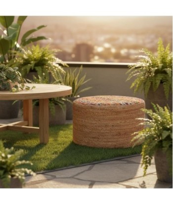 Puff Decorativo Redondo para Sala de Estar, Asiento Auxiliar Moderno y Elegante, Ideal para Hogar y Oficina