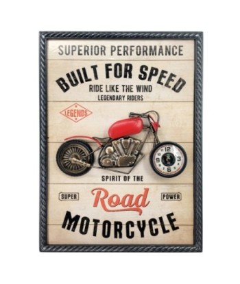 Reloj de Pared Vintage Moto Decorativa, Diseño Retro para Hogar, Oficina, Garaje, Decoración de Pared Única