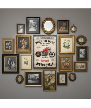 Reloj de Pared Vintage Moto Decorativa, Diseño Retro para Hogar, Oficina, Garaje, Decoración de Pared Única