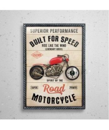 Reloj de Pared Vintage Moto Decorativa, Diseño Retro para Hogar, Oficina, Garaje, Decoración de Pared Única