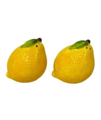 Salero Pimentero Cerámica Diseño Limón Decoración Cocina Original Regalo Creativo Accesorio Mesa Moderno