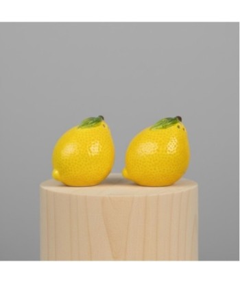 Salero Pimentero Cerámica Diseño Limón Decoración Cocina Original Regalo Creativo Accesorio Mesa Moderno