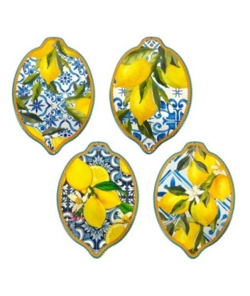 Salvamantel Decorativo Limón Cerámica Antideslizante Cocina Comedor Juego 4 Unidades Diseño Exclusivo