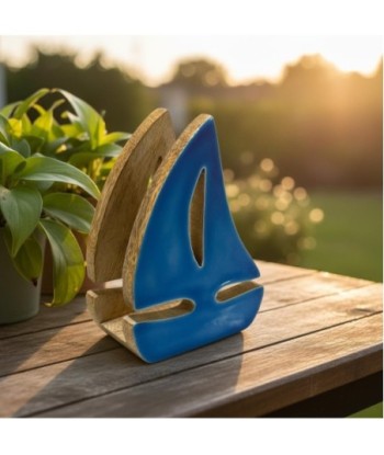 Servilletero Decorativo Barco Náutico para Cocina y Comedor, Diseño Original en Madera, Accesorio Perfecto para
