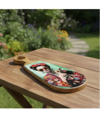 Tabla de Cortar Pequeña para Cocina, Ideal para Mujeres, Tabla de Madera Antideslizante, Accesorio de Cocina