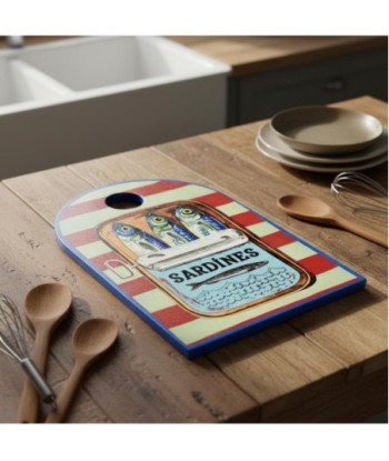Tabla de Cortar para Sardinas, Antideslizante, Resistente al Agua, Ideal para Cocina, Diseño Marinero, Uso Profesional