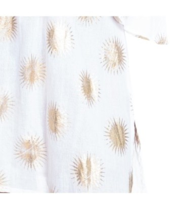 Kurta Beige para Mujer - Estilo Ibiza, Moda Casual, 100% Algodón, Manga ¾, Perfecto para Ocasiones Especiales
