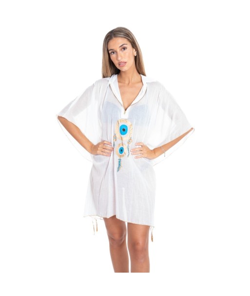 Poncho Crudo Mujer Estilo Ibiza, Ropa de Invierno, 100% Algodón, Manga ¾, Perfecto para Abrigarse, Moda Isla Bonita
