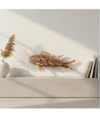 Figura Marinera Pez S de Madera - Decoración Natural Estilo Marítimo