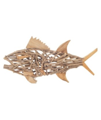 Figura Marinera Pez L de Madera | Decoración Este estilo Natural y Rustico