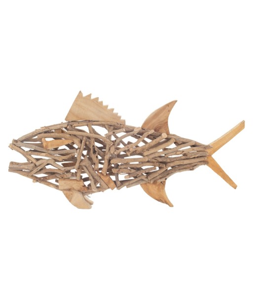 Figura Marinera Pez L de Madera | Decoración Este estilo Natural y Rustico