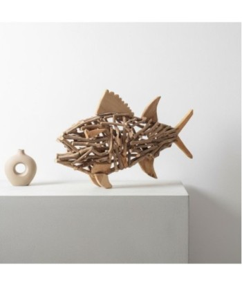Figura Marinera Pez L de Madera | Decoración Este estilo Natural y Rustico