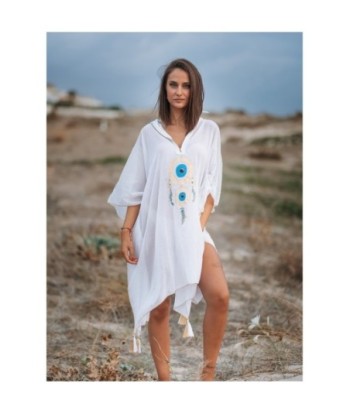 Poncho Crudo Mujer Estilo Ibiza, Ropa de Invierno, 100% Algodón, Manga ¾, Perfecto para Abrigarse, Moda Isla Bonita