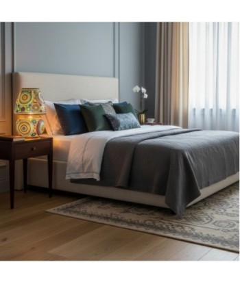 Lámpara Seta Jumbo Mosaico de Vidrio, Estilo Colorido para Salón o Dormitorio