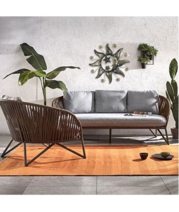 Aplique de Metal Sol y Luna con Estrellas para Decoración de Jardín