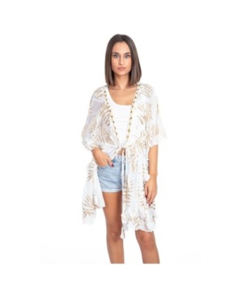 Kimono Multicolor para Mujer - Estilo Ibiza, Ropa de Moda, Perfecto para Verano, Bata de Casa, Manga ¾, 100% Algodón,