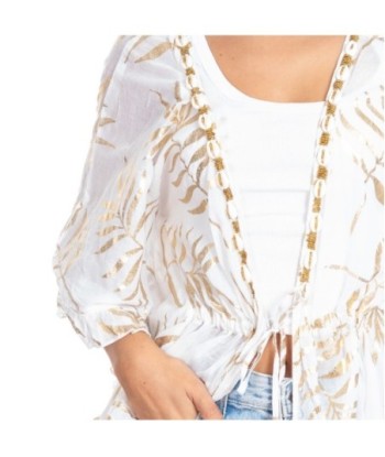 Kimono Multicolor para Mujer - Estilo Ibiza, Ropa de Moda, Perfecto para Verano, Bata de Casa, Manga ¾, 100% Algodón,