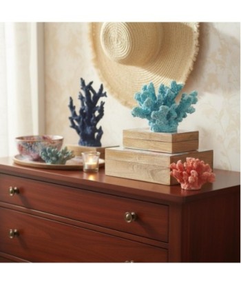 Figura de Coral Marino de Cerámica para Decoración