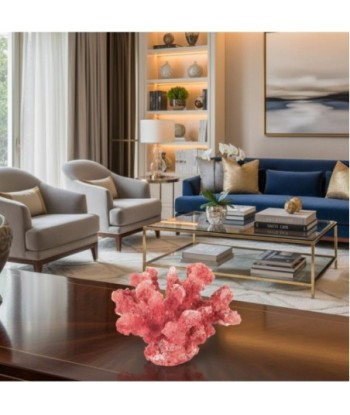 Figura Coral de Cerámica Marinera | Decoración Color Rosa, Estilo Náutico