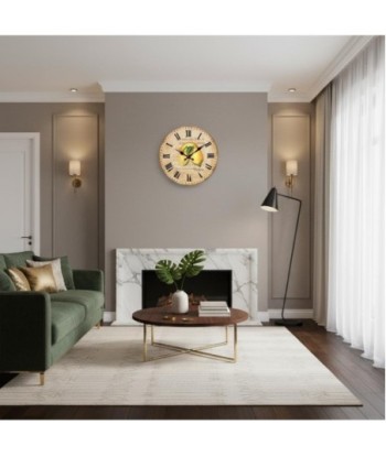 Reloj de pared de MDF con diseño de limón - Reloj retro decorativo