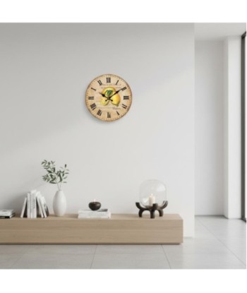 Reloj de pared de MDF con diseño de limón - Reloj retro decorativo
