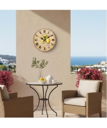 Reloj de pared de MDF con diseño de limón - Reloj retro decorativo