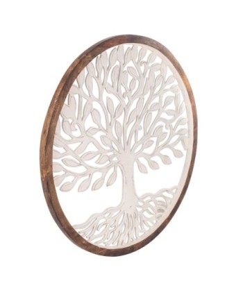 Adorno Pared Redondo de Madera - Árbol de Vida con Estilo Natural