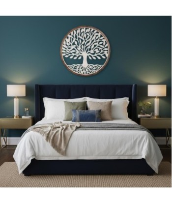Adorno Pared Redondo de Madera - Árbol de Vida con Estilo Natural