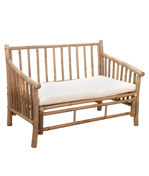 Sofá de Bambú y Algodón - Mueble Auxiliar Natural y Acogedor