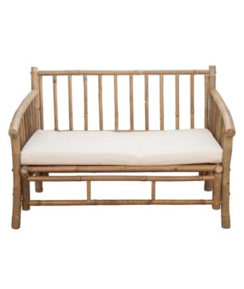 Sofá de Bambú y Algodón - Mueble Auxiliar Natural y Acogedor