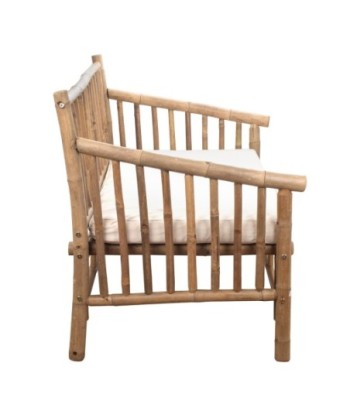 Sofá de Bambú y Algodón - Mueble Auxiliar Natural y Acogedor
