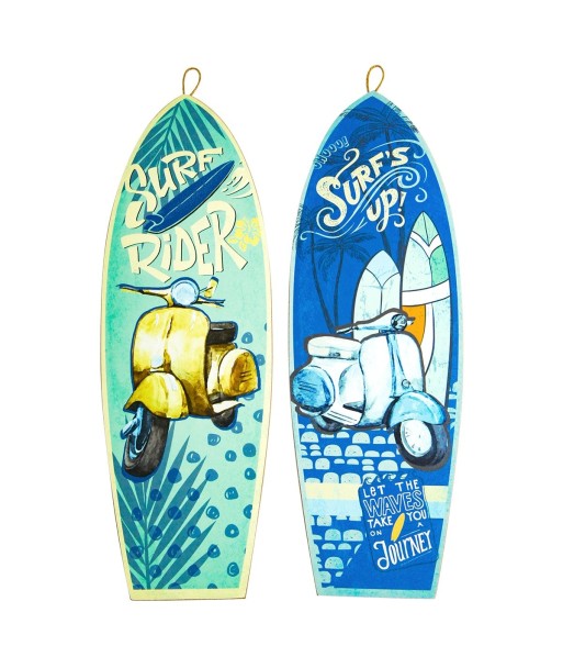Adorno Pared Surf de MDF con Estilo Playero y Colores Vibrantes