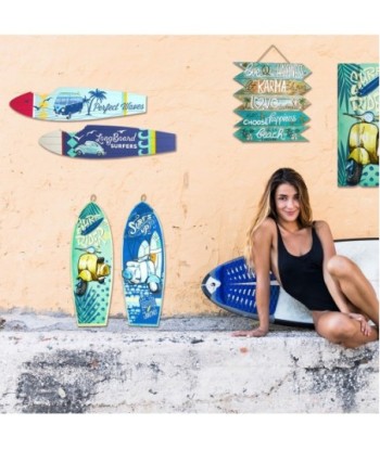 Adorno Pared Surf de MDF con Estilo Playero y Colores Vibrantes