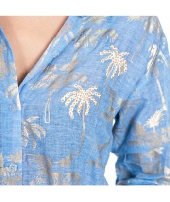 Vestido Corto Azul Estampado para Mujer - Moda Isla Bonita Étnico, Casual y Elegante, Ideal para Fiesta y Ocasiones