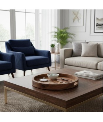 Bandeja Circular Ancla de Madera Náutica - Estilo Marítimo para Decoración