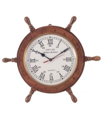 Reloj Náutico de Madera y Cristal con Estilo Marinero