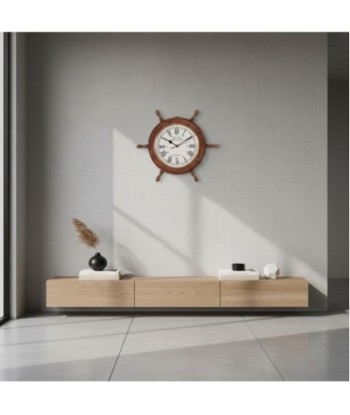 Reloj Náutico de Madera y Cristal con Estilo Marinero