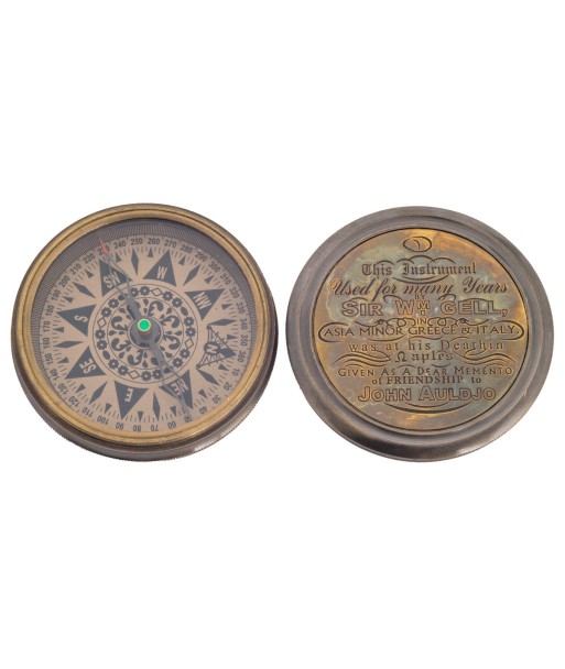 Brújula Nautica de Latón con Tapa - Estilo Vintage para Decoración