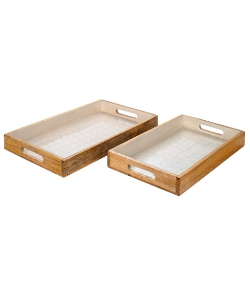 Bandejas de Madera para Decoración Grande y Pequeña, Estilo Natural