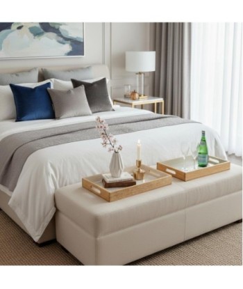 Bandejas de Madera para Decoración Grande y Pequeña, Estilo Natural