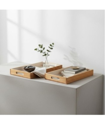 Bandejas de Madera para Decoración Grande y Pequeña, Estilo Natural